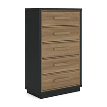 Load image into Gallery viewer, Kozmour - Five Drawer Chest - Black / Brown