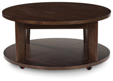 Load image into Gallery viewer, Korestone 2 - Round Cocktail Table - Dark Brown