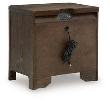 Load image into Gallery viewer, Radkin - Two Drawer Night Stand - Burnished Brown