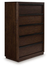 Load image into Gallery viewer, Dilenno - Five Drawer Chest - Dark Brown