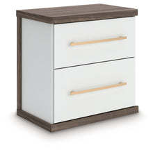 Load image into Gallery viewer, Kendanport - Two Drawer Night Stand - Brown / White