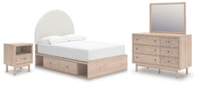 Load image into Gallery viewer, Arloster - 4 Pc. - Full Panel Storage Bed, Dresser, Mirror And Nightstand - Tan