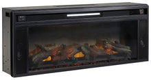Load image into Gallery viewer, Foyland - 83" TV Stand With Electric Infrared Fireplace Insert - Black / Brown