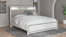 Load image into Gallery viewer, Altyra - King Panel Bed With Upholstered Headboard - White