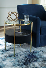 Load image into Gallery viewer, Nedman - Accent Table With Speaker - Black / Gold Finish