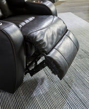 Load image into Gallery viewer, Caveman Den - Power Reclining Sofa With Adj Headrest - Midnight