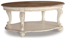 Load image into Gallery viewer, Realyn - Oval Cocktail Table - White / Brown