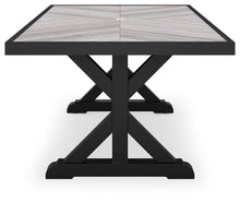 Load image into Gallery viewer, Beachcroft - Rectangular Dining Table With Umbrella Option - Black / Light Gray