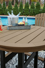 Load image into Gallery viewer, Fairen Trail - Round Bar Table w/Umb OPT - Black / Driftwood