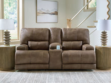 Load image into Gallery viewer, Beckley Place - Power Reclining Loveseat With Console / Adjustable Headrest - Earth