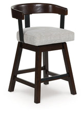 Load image into Gallery viewer, Haddigan - Upholstered Swivel Barstool (Set of 2) - Dark Brown