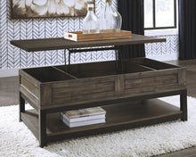Load image into Gallery viewer, Johurst - LIFT TOP COCKTAIL TABLE - Grayish Brown