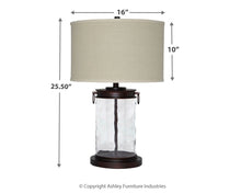 Load image into Gallery viewer, Tailynn - Glass Table Lamp - Clear / Bronze Finish