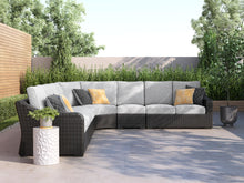 Load image into Gallery viewer, Beachcroft - 6-Piece Outdoor Sectional - Black / Light Gray