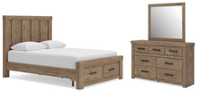 Load image into Gallery viewer, Oliandon - 3 Pc. - Queen Panel Storage Bed, Dresser And Mirror - Light Brown