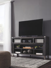 Load image into Gallery viewer, Todoe - 2 Pc. - 65" TV Stand with Wide Fireplace Insert - Gray