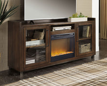 Load image into Gallery viewer, Starmore - 70" TV Stand With Glass/Stone Fireplace Insert - Brown