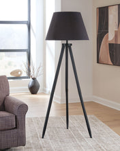 Load image into Gallery viewer, Orhan - Wood Floor Lamp - Black
