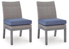 Load image into Gallery viewer, Half Moon Beach - Side Chair With Cushion (Set of 2) - Blue / Gray