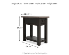 Load image into Gallery viewer, Tyler Creek - Chair Side End Table - Black / Gray