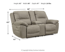 Load image into Gallery viewer, Next-Gen Gaucho - DBL REC PWR Loveseat w/Console - Putty