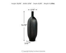 Load image into Gallery viewer, Rhaveney - Vase (Set of 3) - Medium - Black