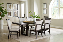 Load image into Gallery viewer, Neymorton - 7 Pc. - Rectangular Extension Table, 6 Side Chairs - Dark Grayish Brown