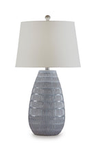 Load image into Gallery viewer, Kaidins - Ceramic Table Lamp - White / Blue