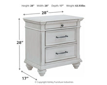 Load image into Gallery viewer, Kanwyn - Three Drawer Night Stand - Whitewash