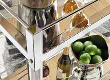 Load image into Gallery viewer, Chaseton - Bar Cart - Clear / Silver Finish