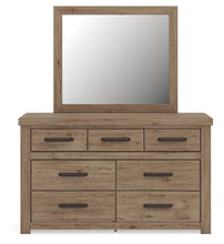 Load image into Gallery viewer, Oliandon - 3 Pc. - Queen Panel Bed, Dresser And Mirror - Light Brown