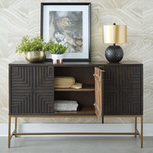 Load image into Gallery viewer, Elinmore - Accent Cabinet - Brown / Gold Finish