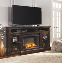 Load image into Gallery viewer, Roddinton - XL TV Stand w/Fireplace Option - Dark Brown