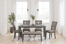 Load image into Gallery viewer, Wrenning - Dining Room Table Set (Set of 6) - Gray