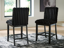 Load image into Gallery viewer, Mervannie - Upholstered Barstool (Set of 2) - Black