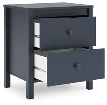Load image into Gallery viewer, Simmenfort - Two Drawer Night Stand - Navy Blue