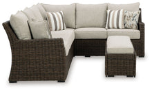 Load image into Gallery viewer, Brook Ranch - Sofa Sectional, Bench With Cushion (Set of 3) - Brown