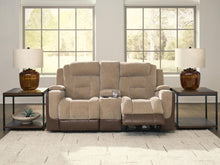 Load image into Gallery viewer, Mixed Motion - Power Reclining Loveseat With Console / Adjustable Headrest