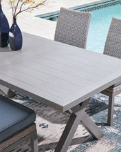 Load image into Gallery viewer, Half Moon Beach - Rectangular Dining Table With Umbrella Option - Gray