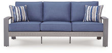 Load image into Gallery viewer, Half Moon Beach - Sofa With Cushion - Blue / Gray