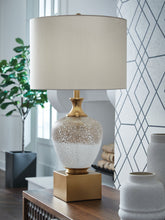 Load image into Gallery viewer, Tavisburg - Glass Table Lamp - Brown / White / Gold