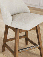 Load image into Gallery viewer, Cabalynn - Upholstered Swivel Barstool (Set of 2) - Oatmeal / Light Brown