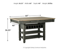 Load image into Gallery viewer, Tyler Creek - Rectangular Dining Room Counter Table - Black / Gray