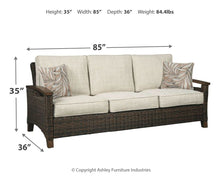 Load image into Gallery viewer, Paradise Trail - Sofa with Cushion - Medium Brown