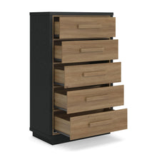 Load image into Gallery viewer, Kozmour - Five Drawer Chest - Black / Brown