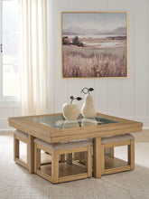 Load image into Gallery viewer, Wittenmyer - Cocktail Table With 4 Stools (Set of 5) - Natural / Black