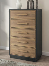 Load image into Gallery viewer, Kozmour - Five Drawer Chest - Black / Brown