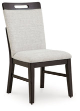 Load image into Gallery viewer, Neymorton - Dining Upholstered Side Chair (Set of 2) - Light Gray / Brown