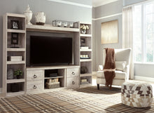 Load image into Gallery viewer, Willowton - 4-Piece Entertainment Center - Whitewash