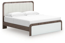 Load image into Gallery viewer, Kendanport - 4 Pc. - King Platform Bed, Dresser, Mirror And Nightstand - Brown / White
